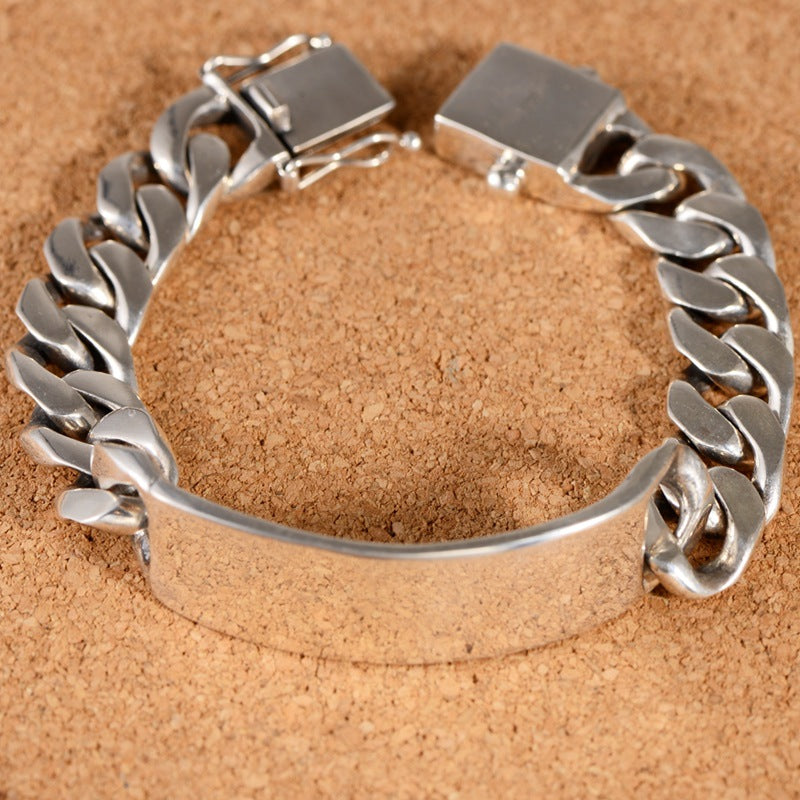 S925 Sterling Silver Half Arc Edge Bracelet